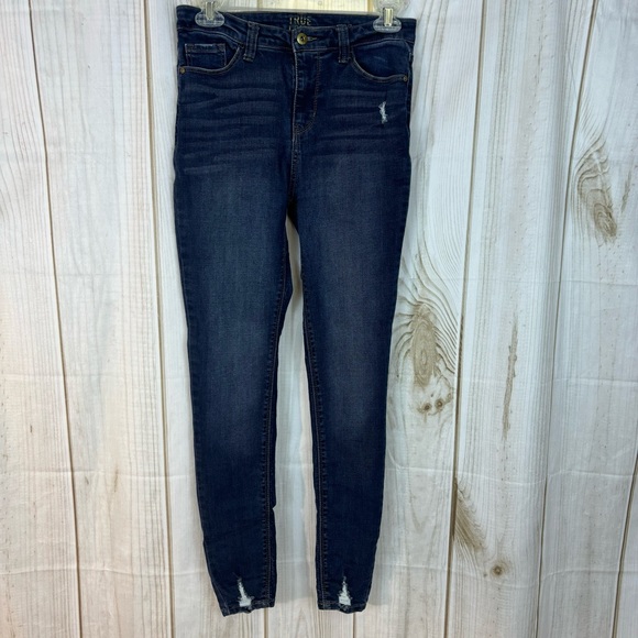 True Craft Denim - True Craft High Rise Skinny Jeans Slightly Distressed Blue Denim Pants Size 7
